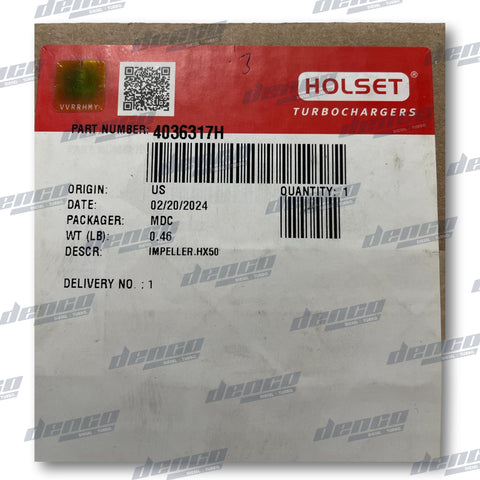 4036317H Mfs Holset Compressor Wheel Hx55