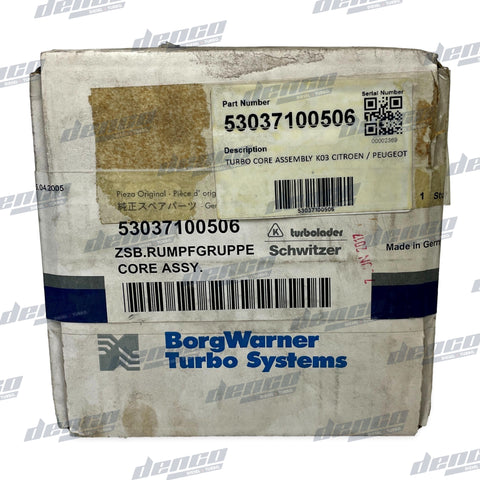 53037100506 Turbo Core Assembly K03 Citroen / Peugeot